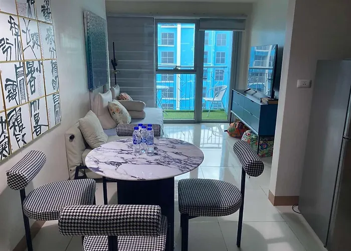 Spacious 1br With Seaview & Pool View Near Okada, Moa & Airport *
